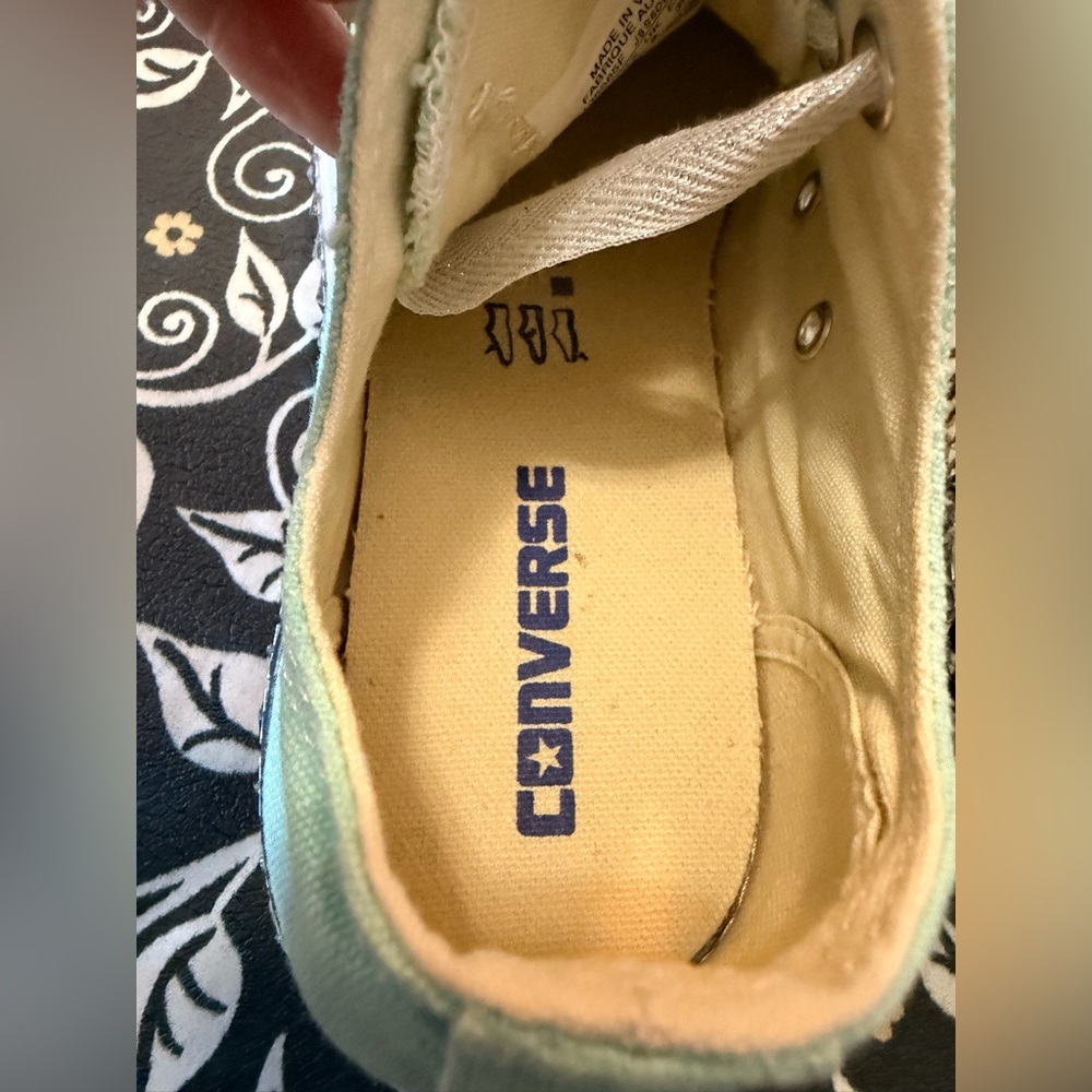 Converse Mint Green Sneakers with Studded Detail - Picture 3 of 10